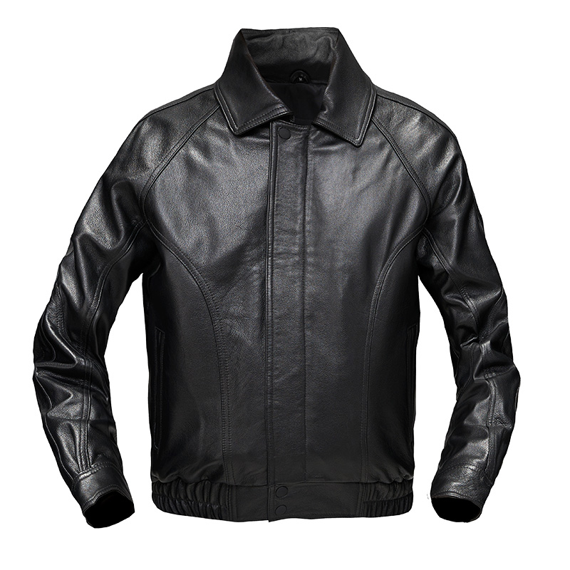 真皮皮衣 头层牛皮9876 复古皮衣港风休闲皮衣男款港风皮衣