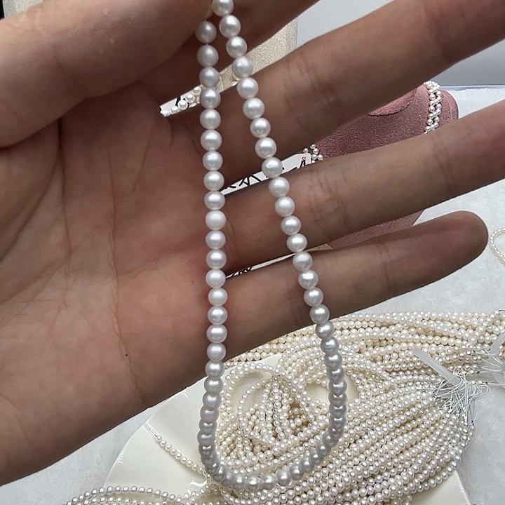 项链真珍珠卡4-5。  