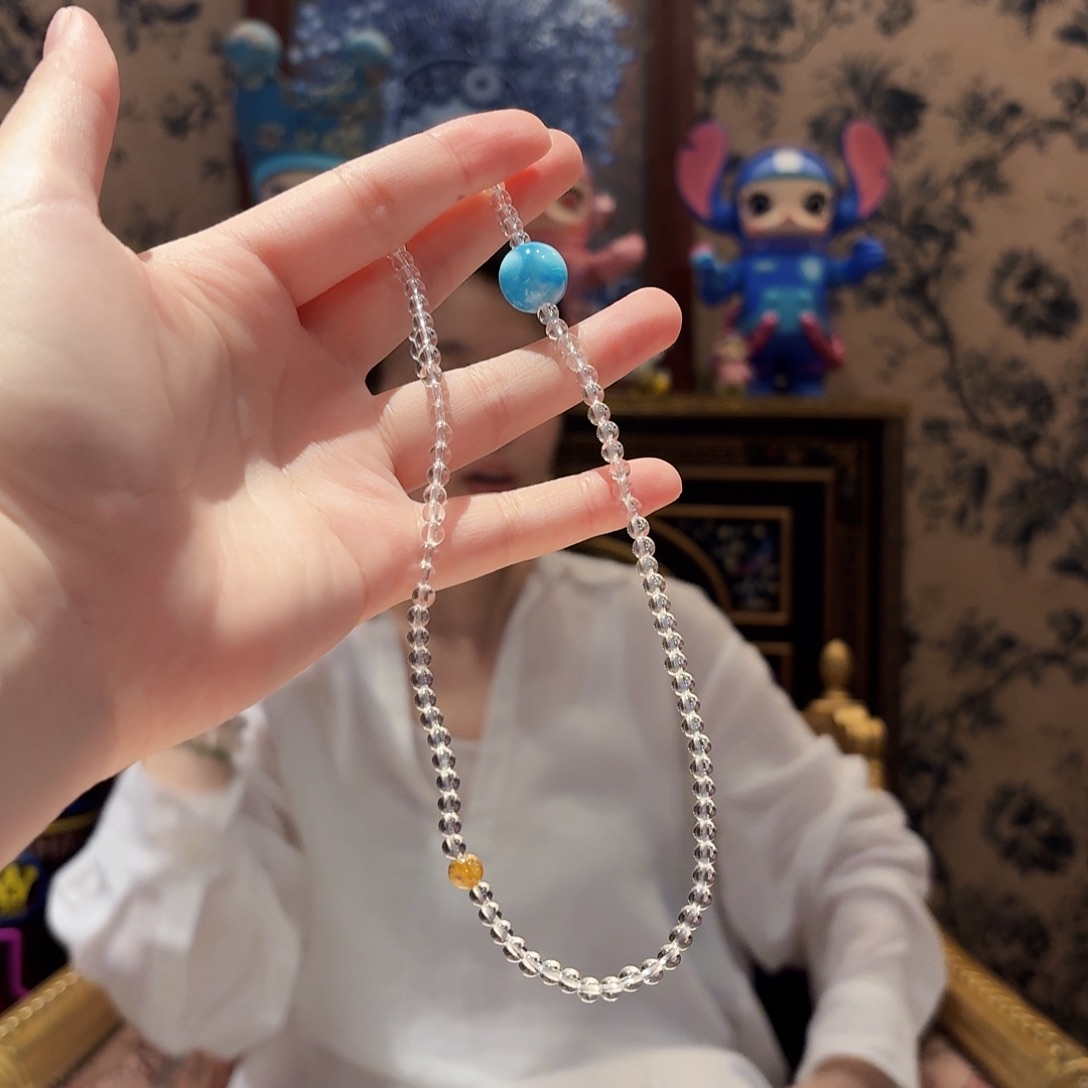 未镶嵌颈饰水晶多样性发其一