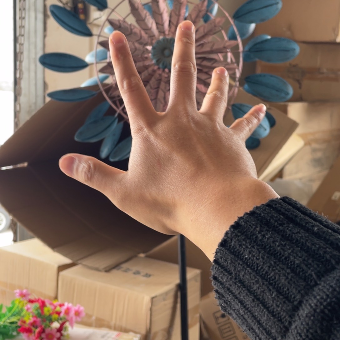 【闪购商品】铁艺孔雀蓝大风车