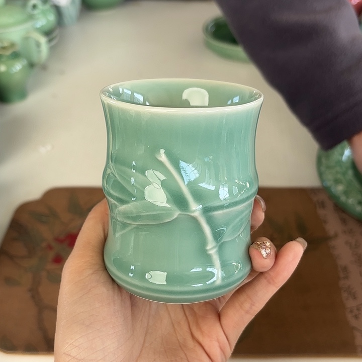 龙泉云间青瓷小米茶器