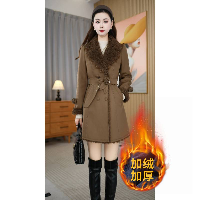 【艾丝琪】冬季新款时尚洋气保暖舒适轻奢优雅女士外套M-2XL