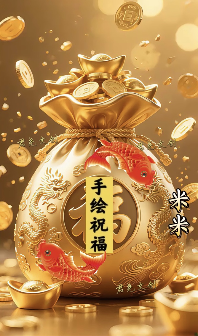 3号 老师推荐 聚米手绘卡福袋生肖挂饰
