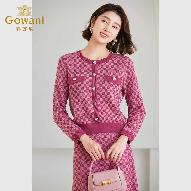Gowani/乔万尼针织衫上衣女2024年小香风气质款ET4M941107