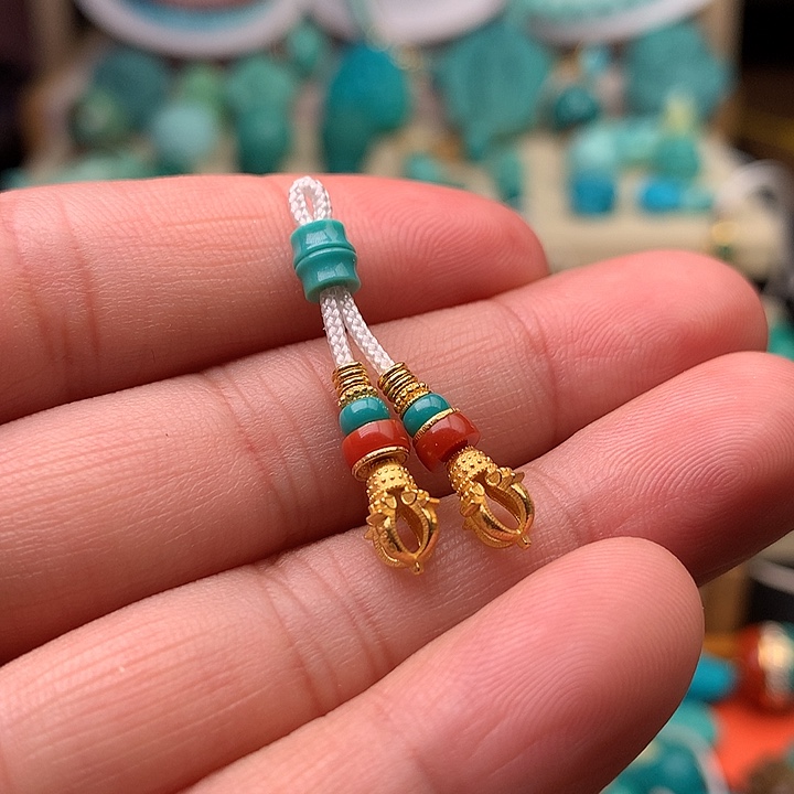 绿松石～18K金镶嵌9**7～～