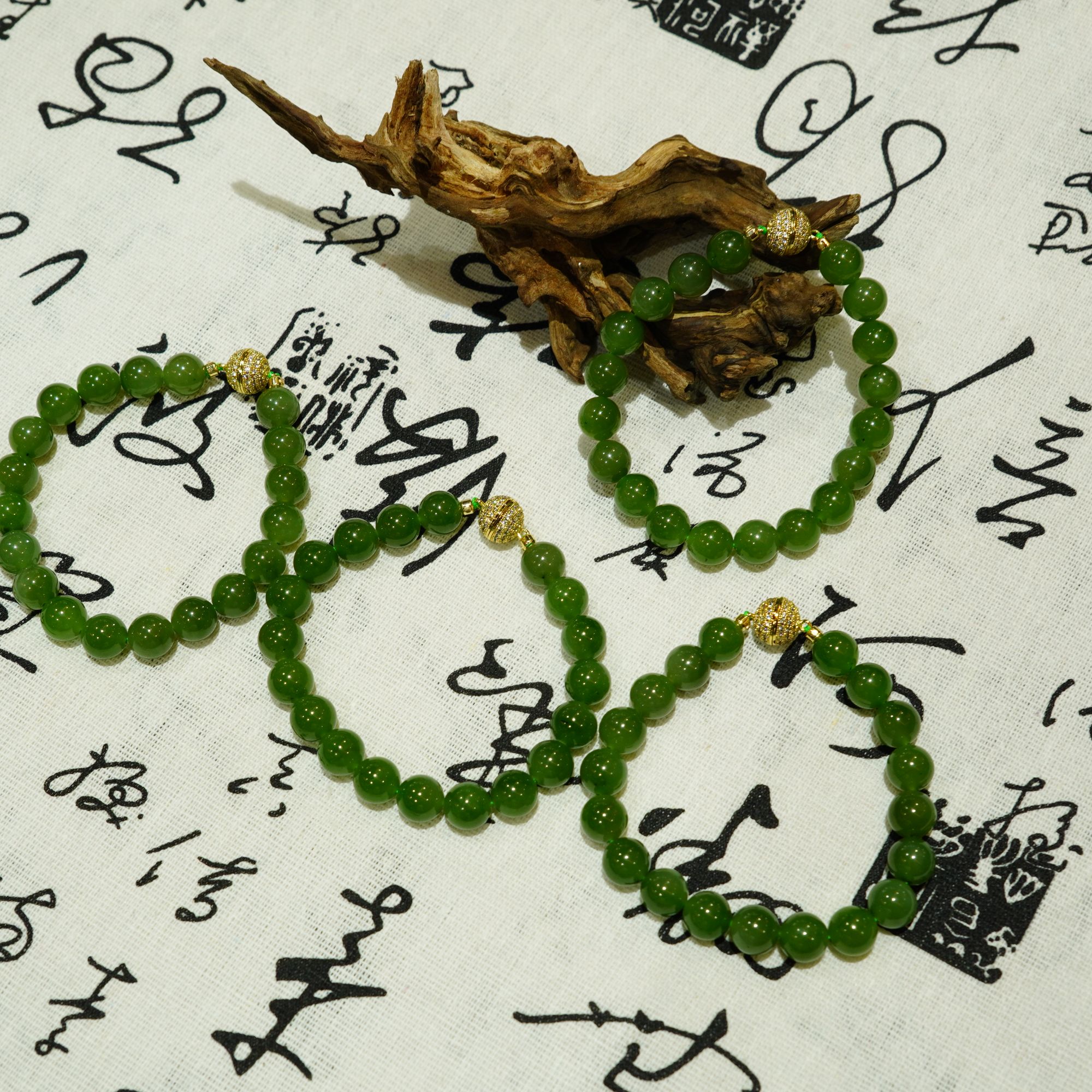 【矿姐珠宝】HT2688和田玉碧玉吸铁手串9-10mm多样性发货拍一发一