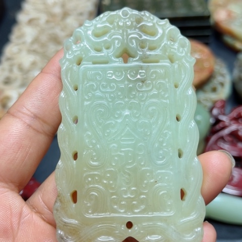吊坠白玉菩提阳*