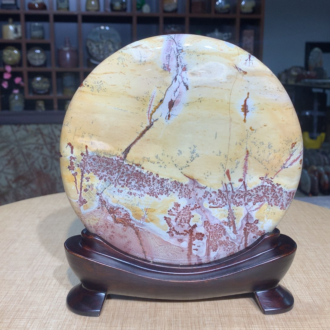 紫砂，广西国画石摆件，收藏观赏，广西国画石摆件，收藏观赏