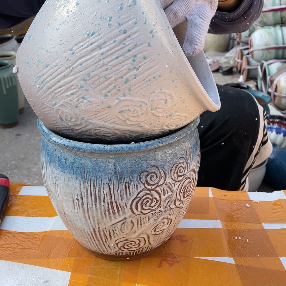 红陶宜兴紫砂花盆
