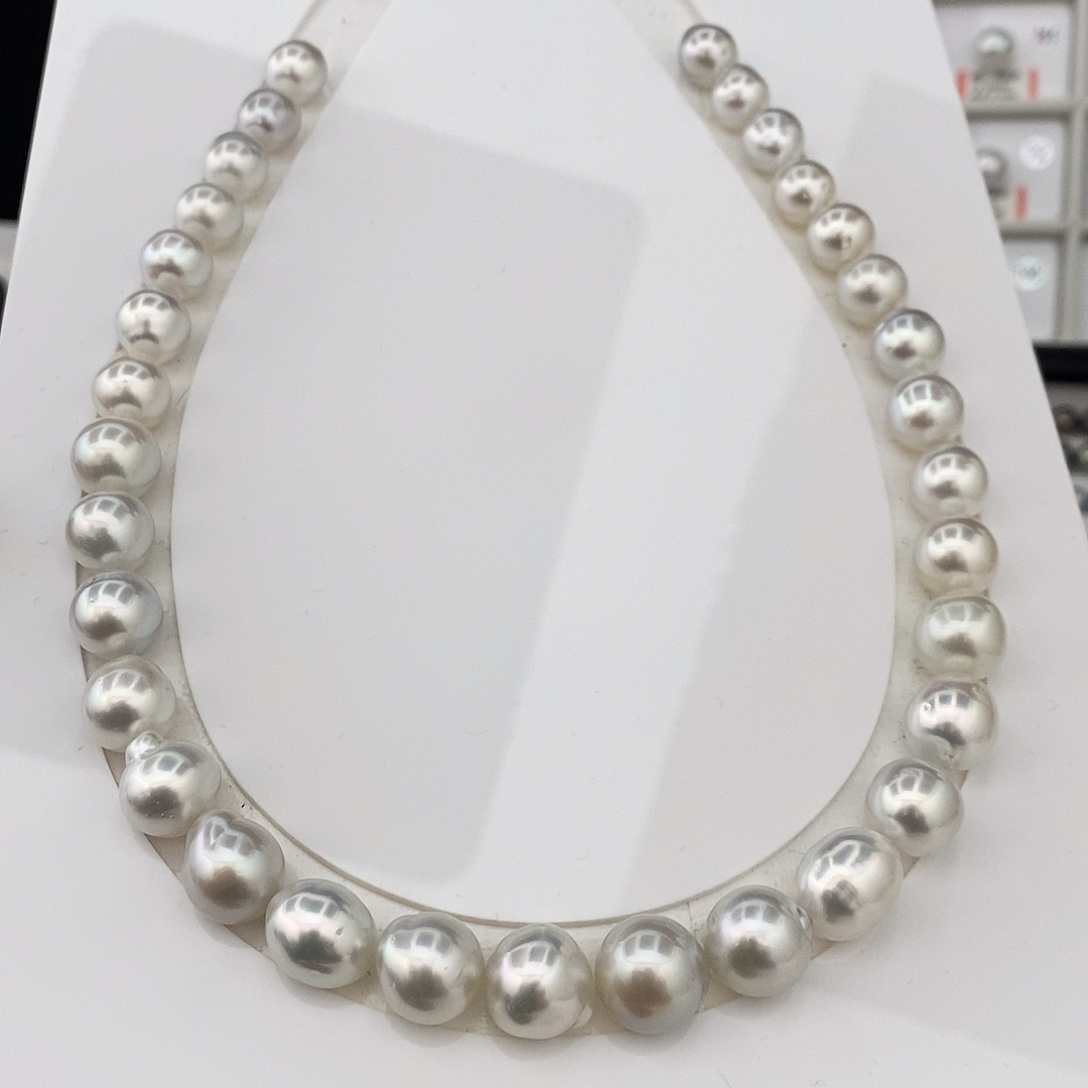 海水珍珠未镶嵌颈饰澳白巴洛克项链10-13mm特价买断不退换