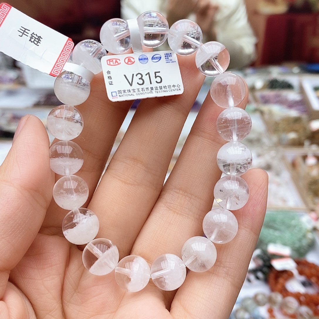 水晶手链未镶嵌V315白幽灵
