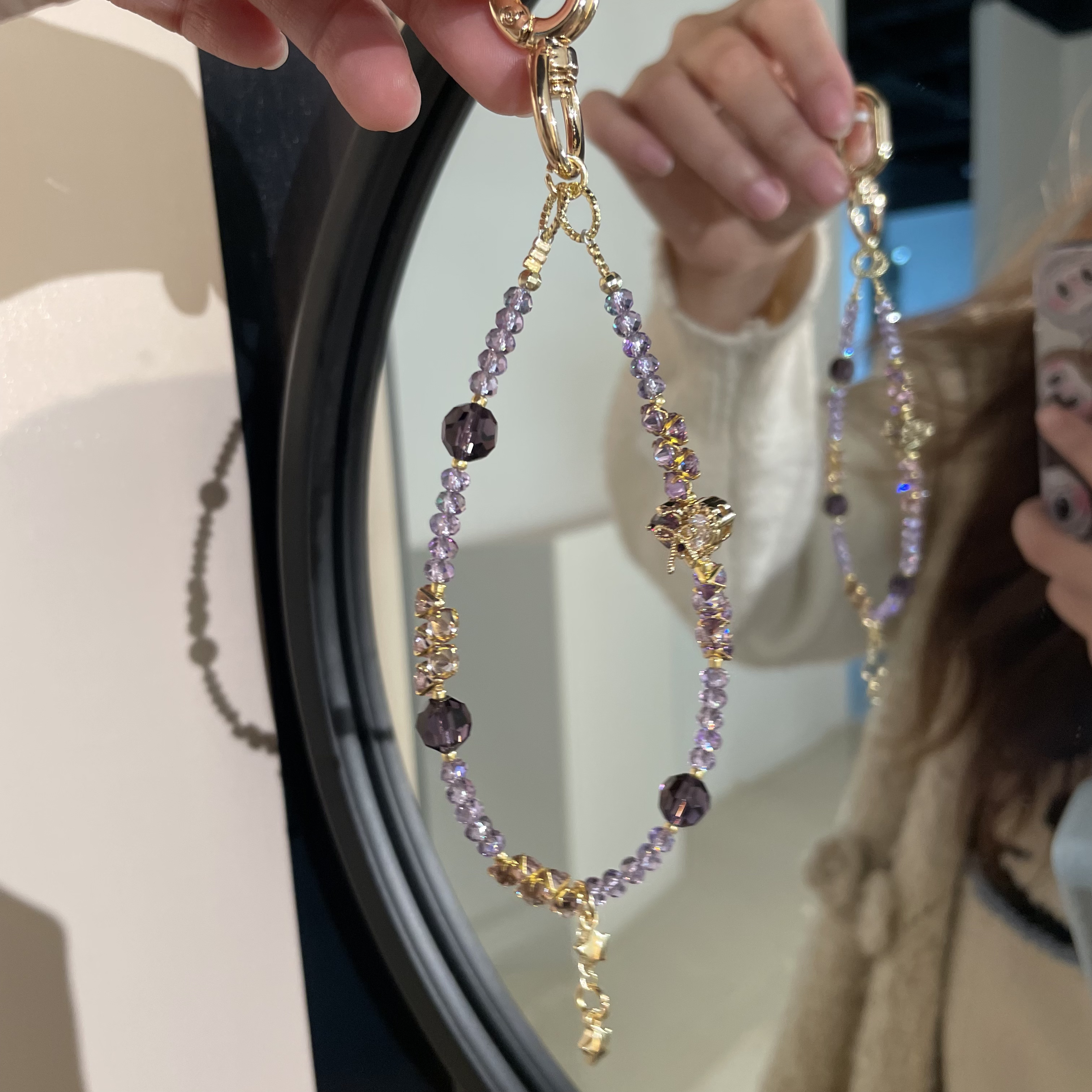 6890紫色原创手机链