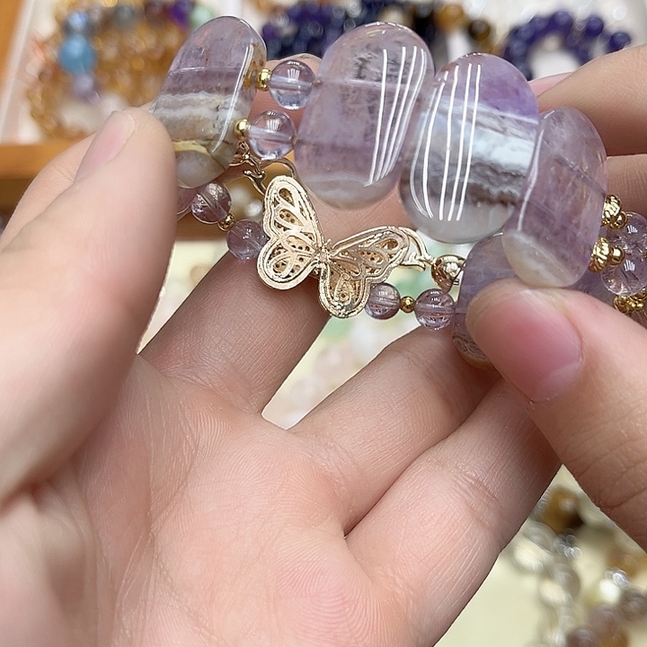 水晶手链未镶嵌极光23手牌