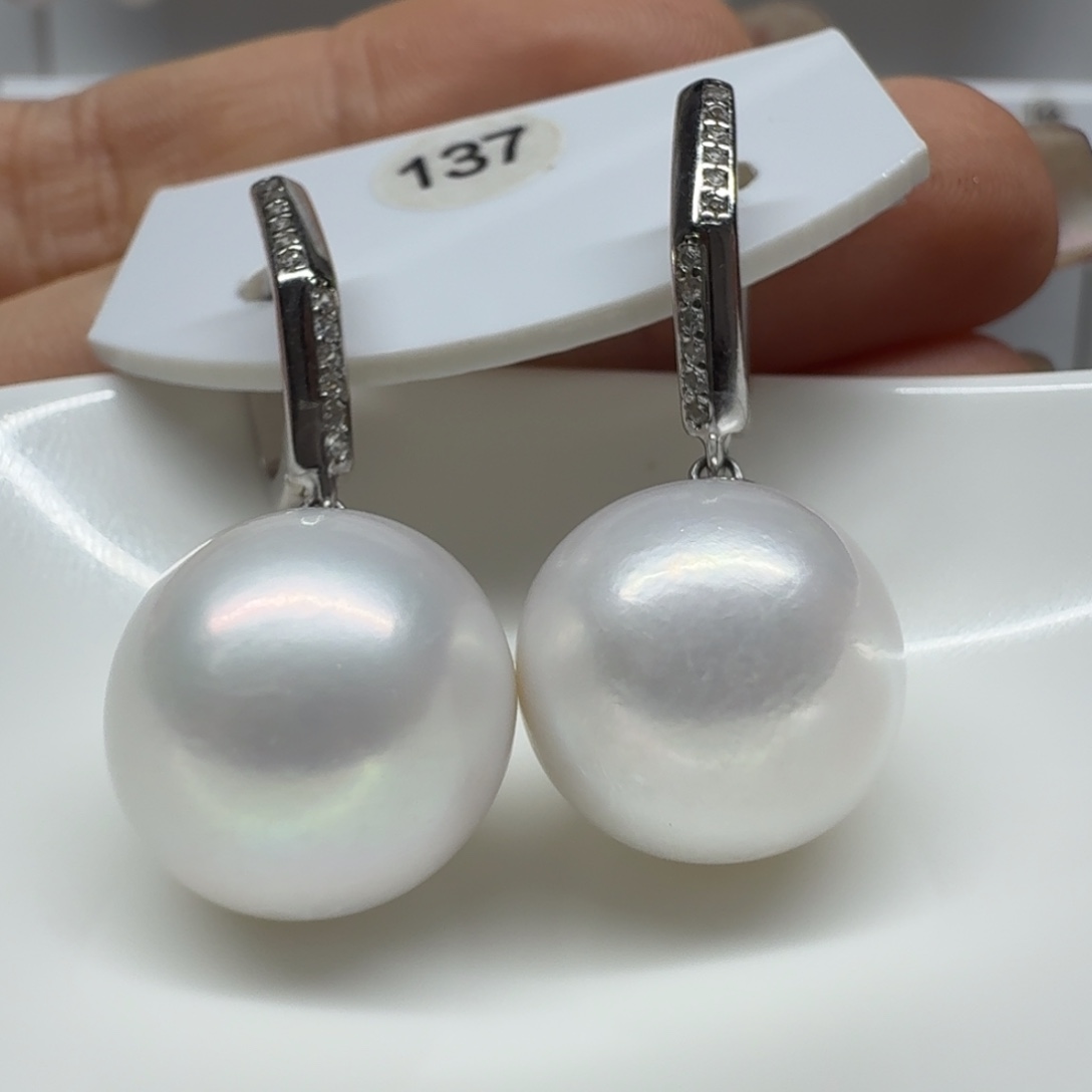 就***样银S925镶嵌淡水珍珠耳饰珍珠13.1
