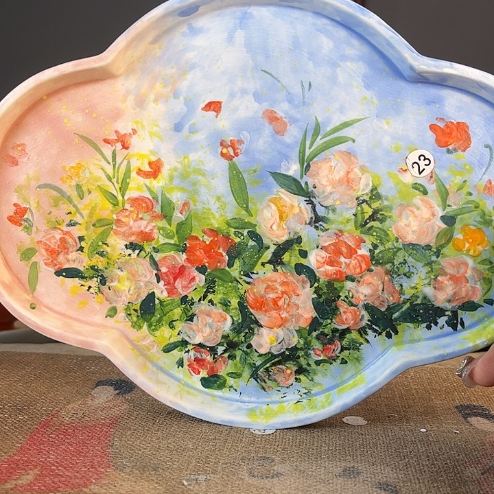 摆件景德柴烧茶杯多人