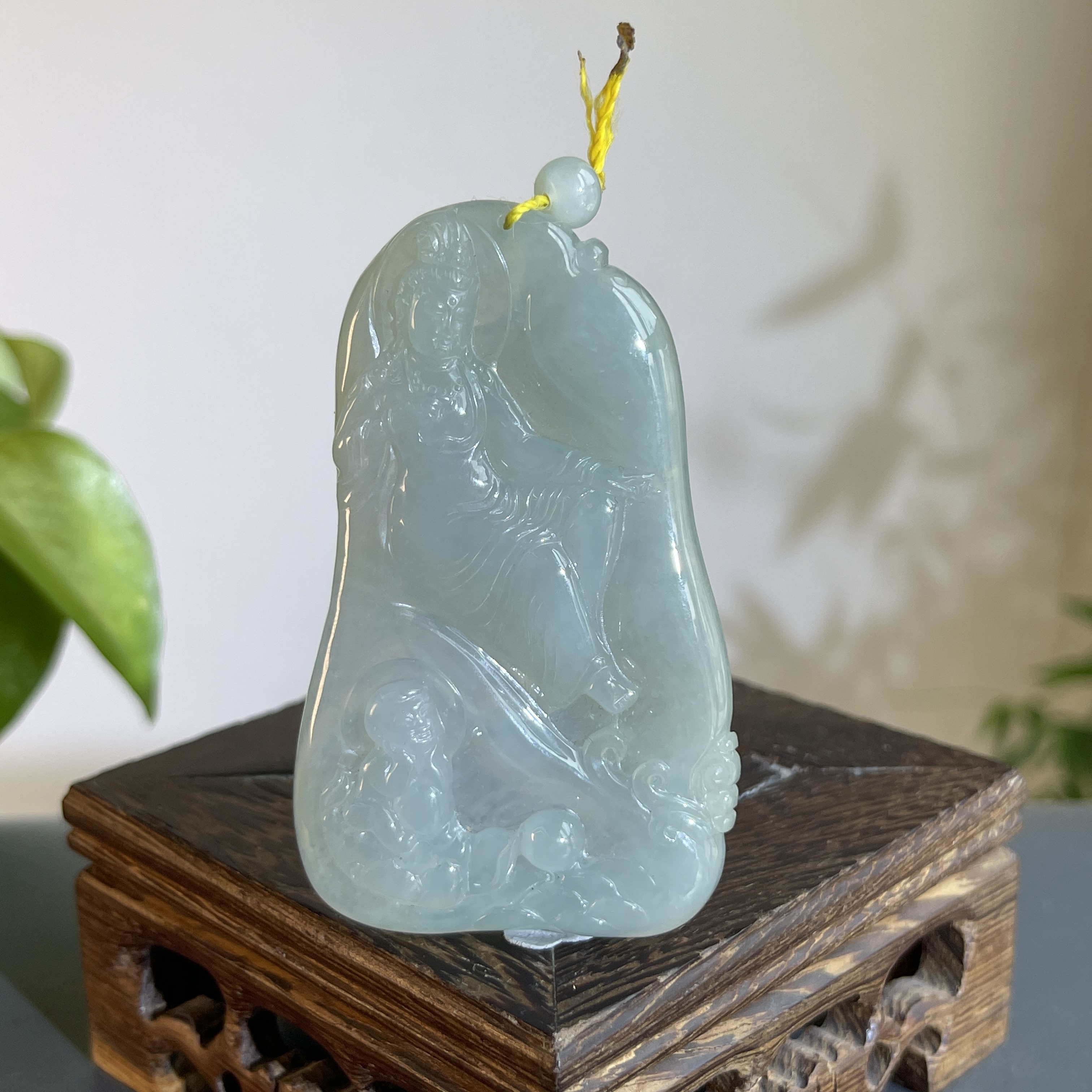 JTA07-50  天然翡翠缅甸A货 童子观音