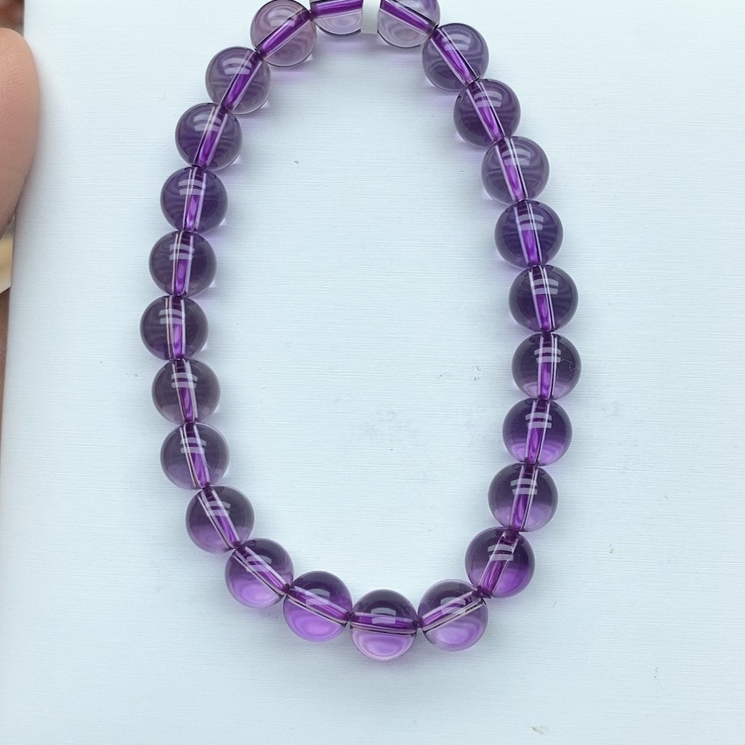 水晶手链未镶嵌与**友巴西紫水晶7