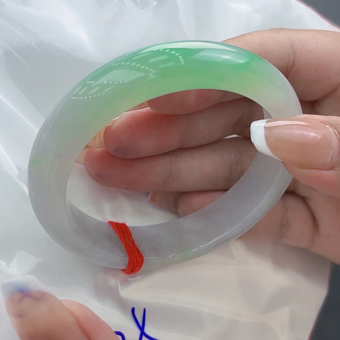 翡翠手镯未镶嵌旭**升天然缅甸A货翡翠拆单1