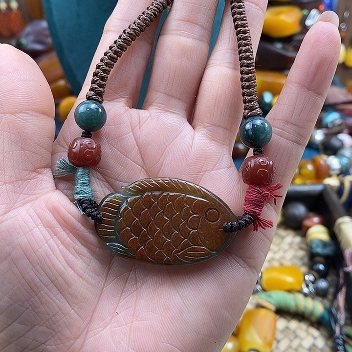 翡翠未镶嵌项链项链