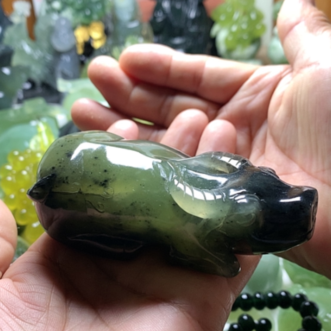 【闪购商品】合金蛇纹石玉颈饰