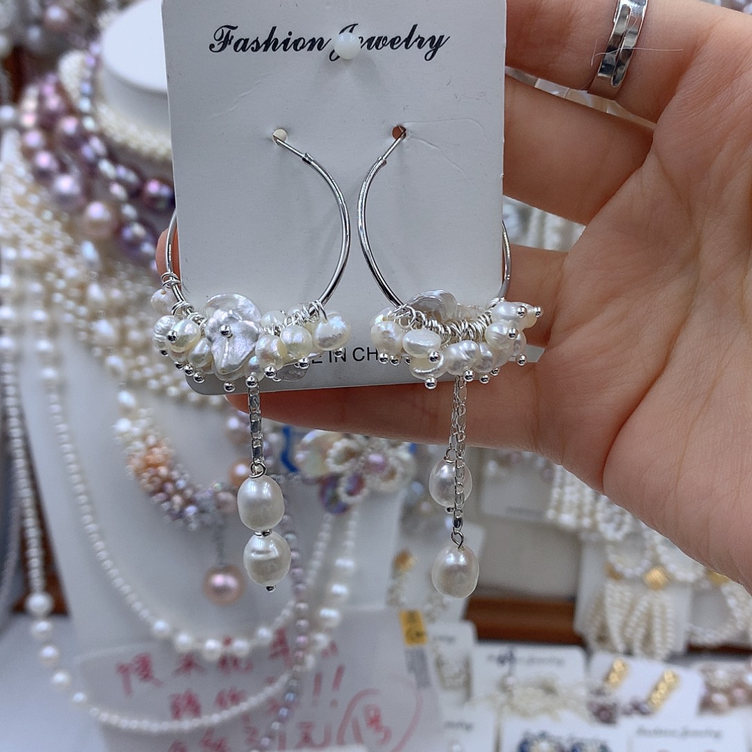 项链耳饰淡水珍珠银S925镶嵌