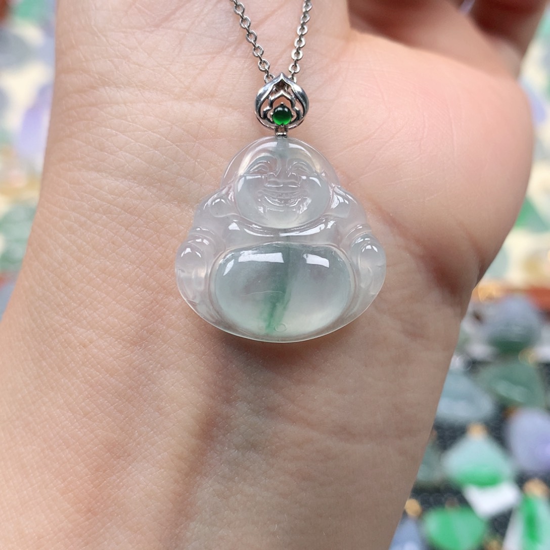 【闪购商品】翡翠吊坠(不含链)18K金镶嵌