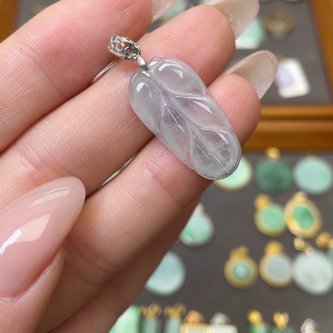 翡翠银S925镶嵌吊坠(不含链)
