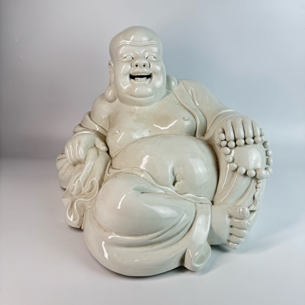 TC 02205 50-60年代 白釉弥勒造像