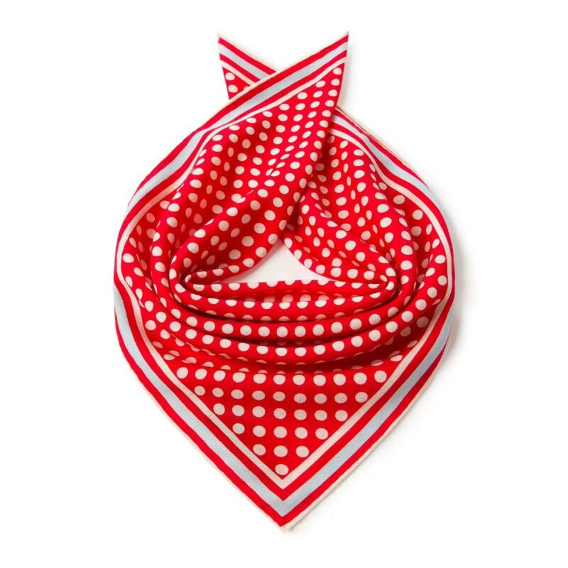 E248 红斑波点 60*60左右 围巾 U13