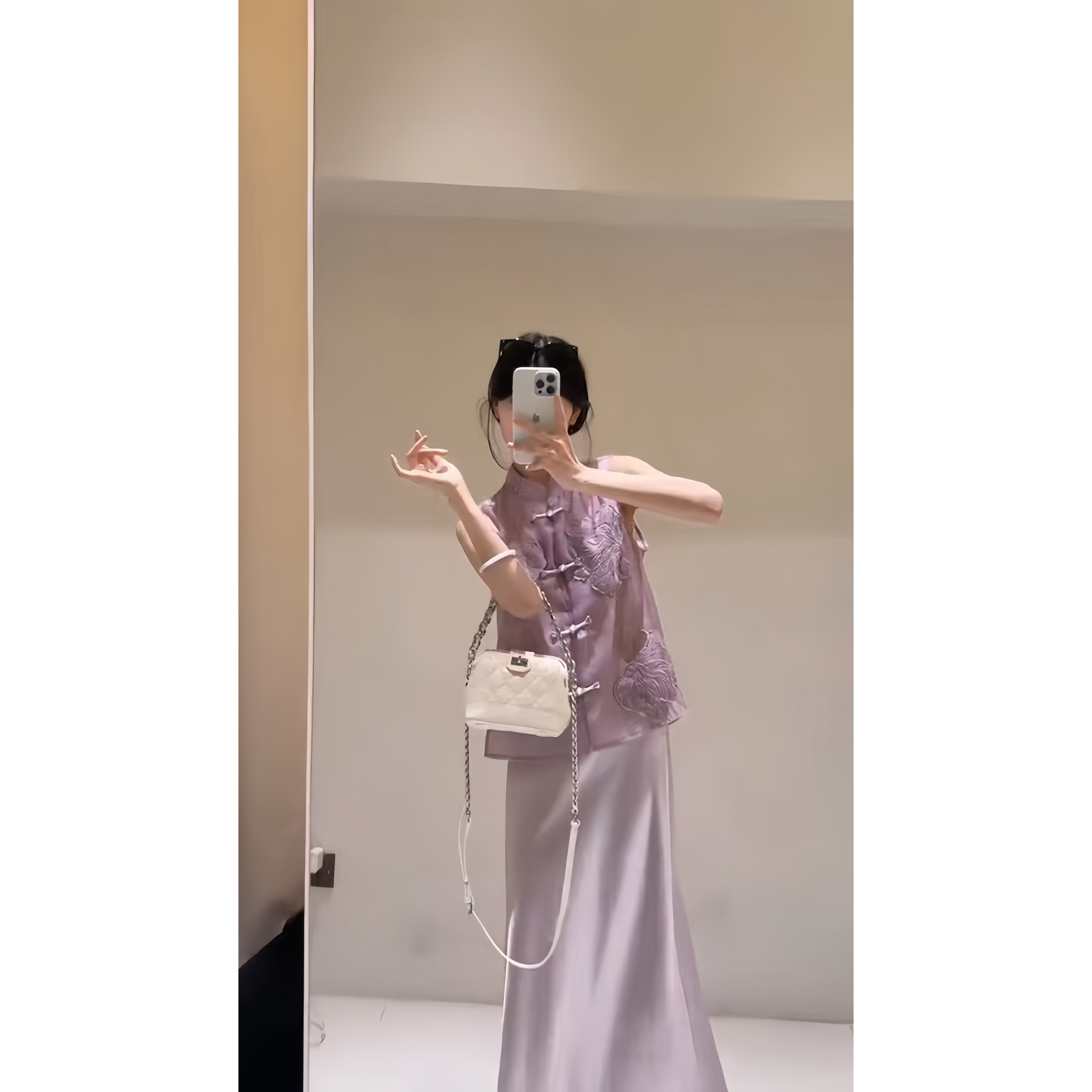 【苗苗专属】夏季新款度假风新中式刺绣马甲+缎面包臀半身裙两件套