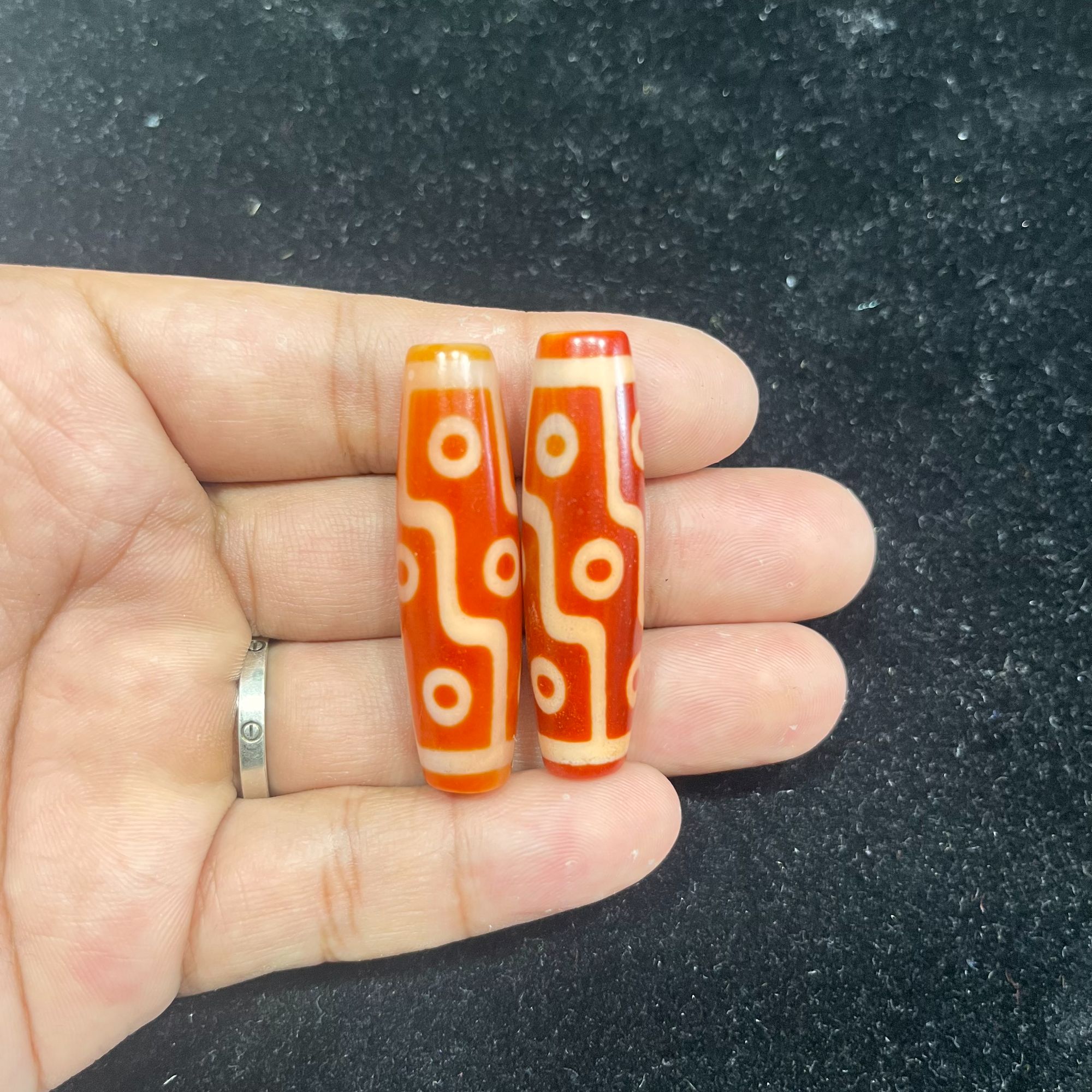 【曹美丽精选】H41285-九眼天珠-多样性发其一-13mm*48mm