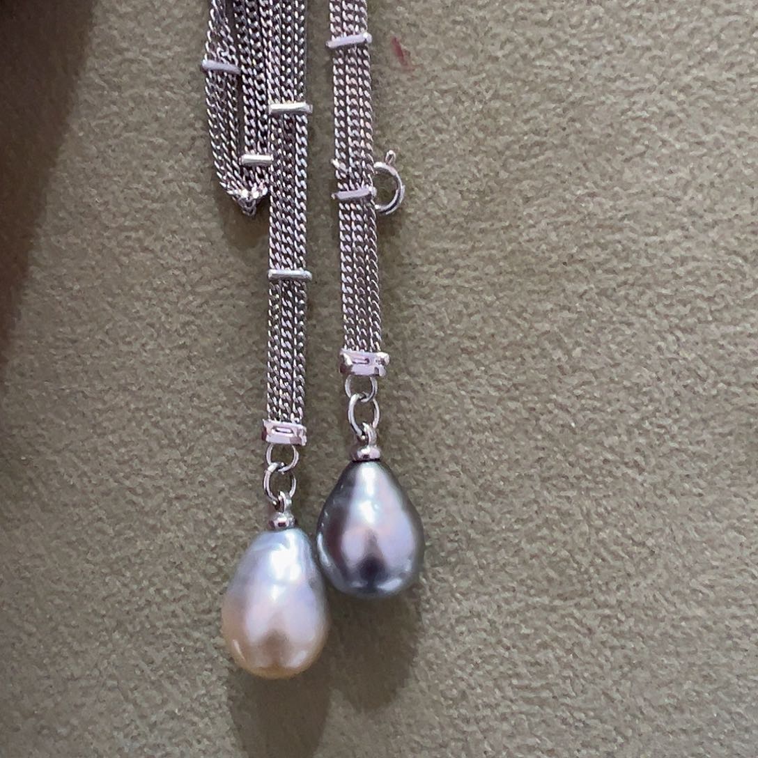 海水珍珠颈饰银S925镶嵌