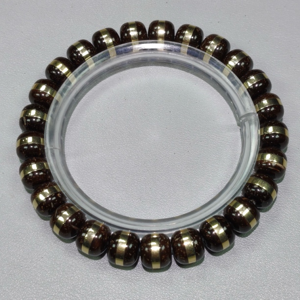 M533 原生态椰蒂金腰带卡0.9老型珠单圈手串