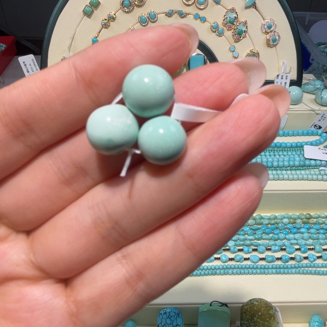 绿松石未镶嵌圆珠套装10-11