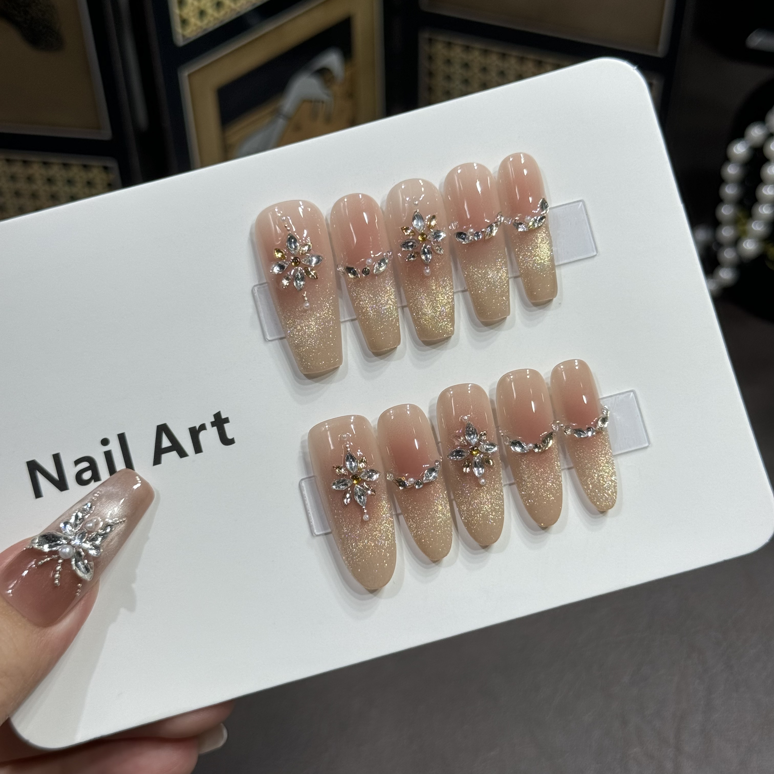 【落日金沙】—熊柿手工穿戴甲