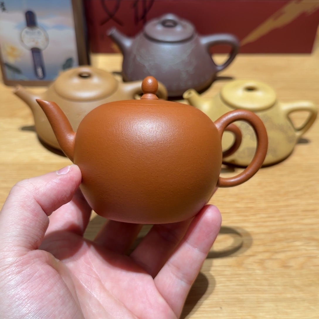 紫砂茶壶惜*年朱泥美人肩