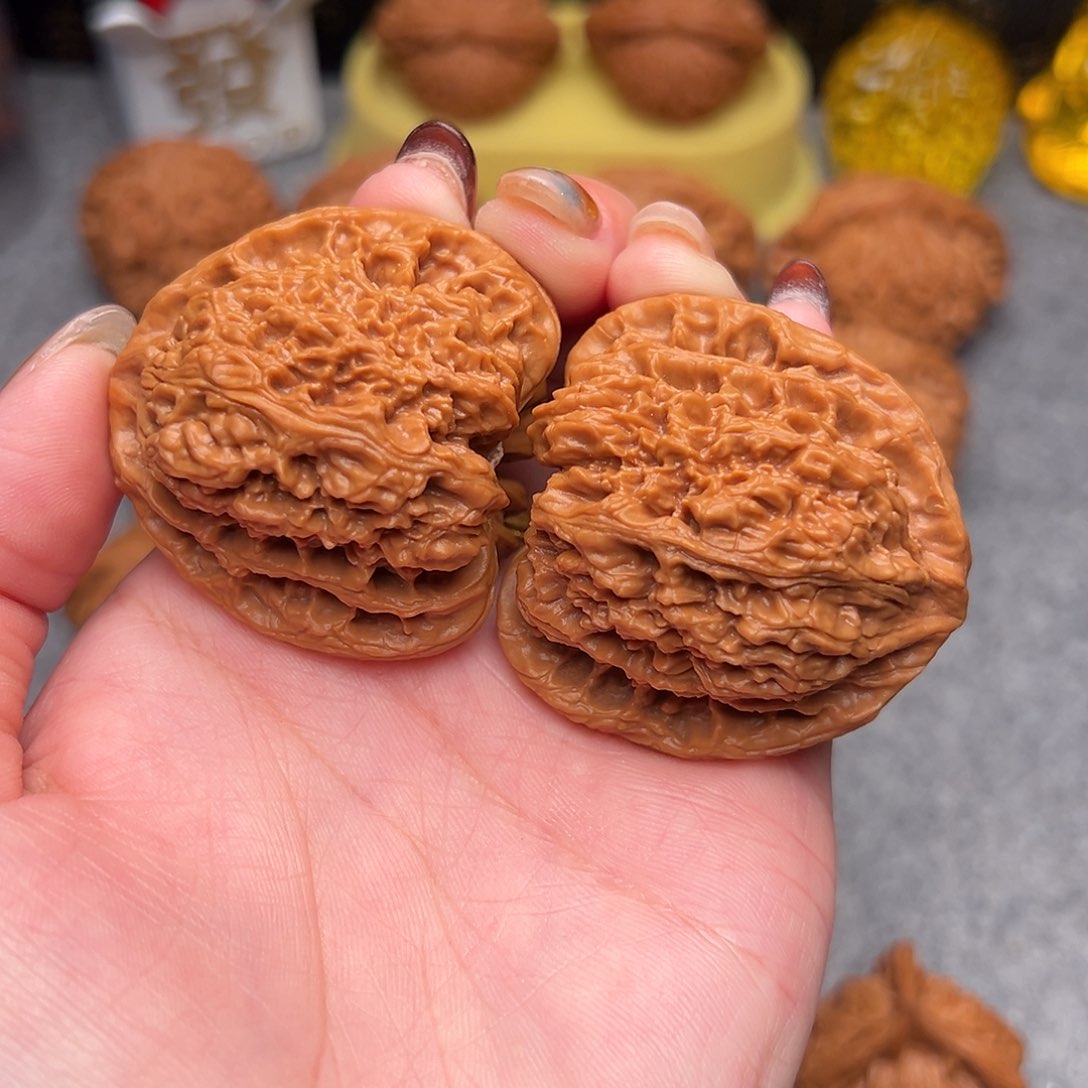 把件文玩核桃礼***哦毕业精品精配三角疆43全品克44+