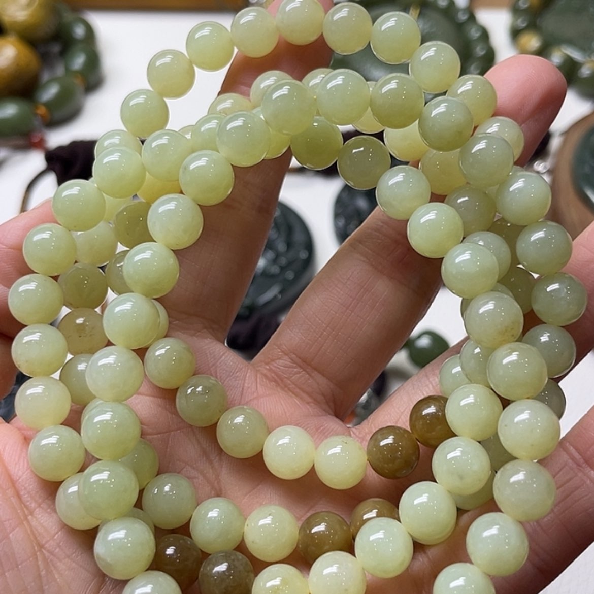 【闪购商品】和田玉串未镶嵌紫**来