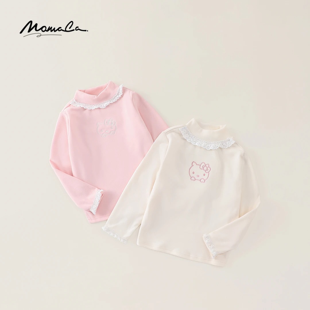 MOMOCO【德绒加厚】女童秋冬儿童日常简约百搭打底衫77830239022&23