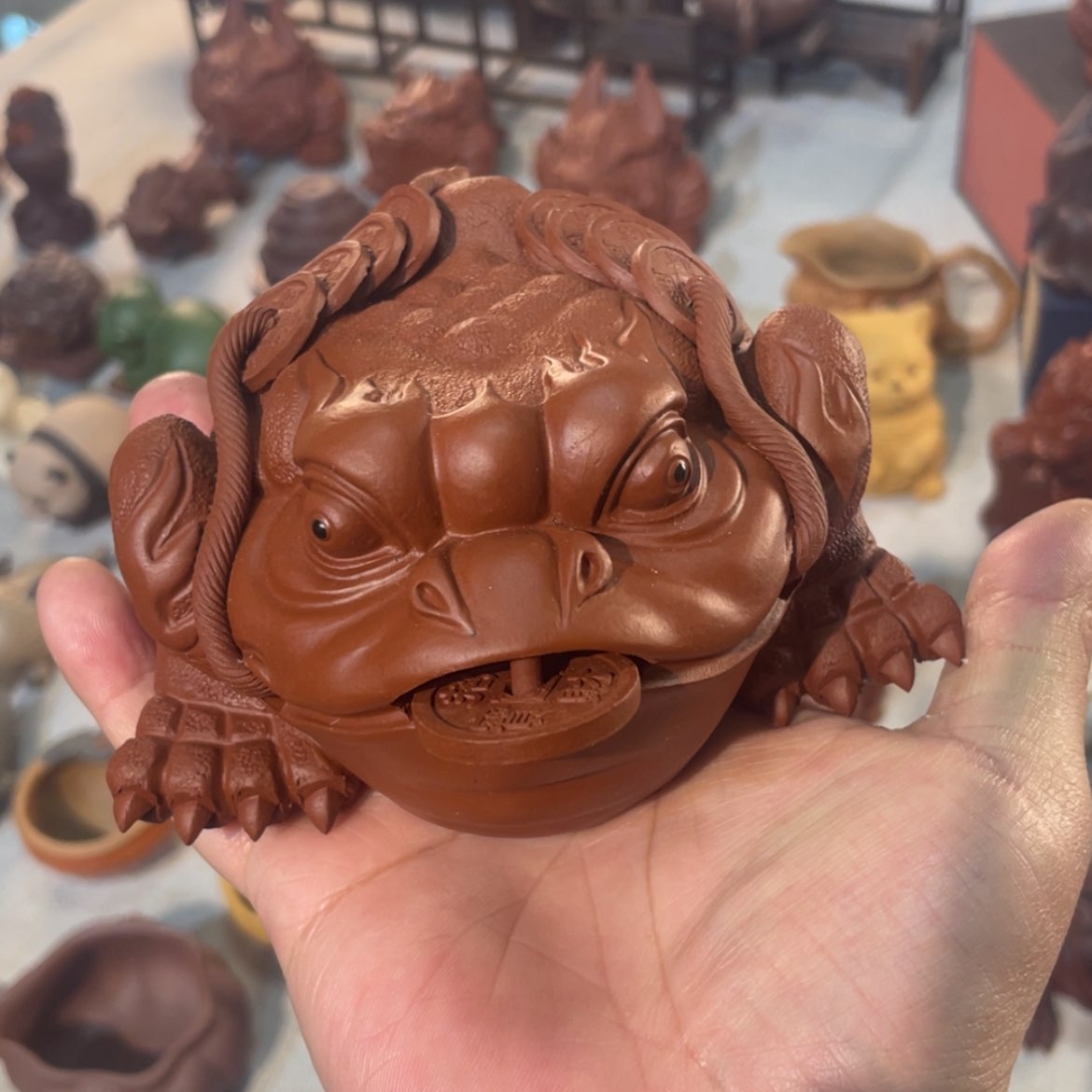 【闪购商品】紫砂茶宠大红袍火焰金蟾