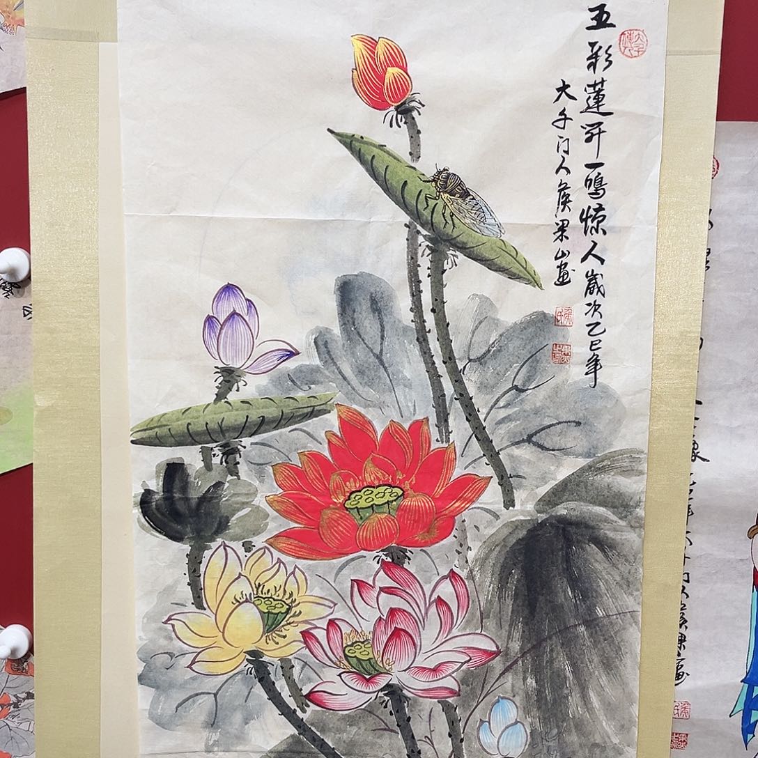 国画侯果山老师国画作品月 
