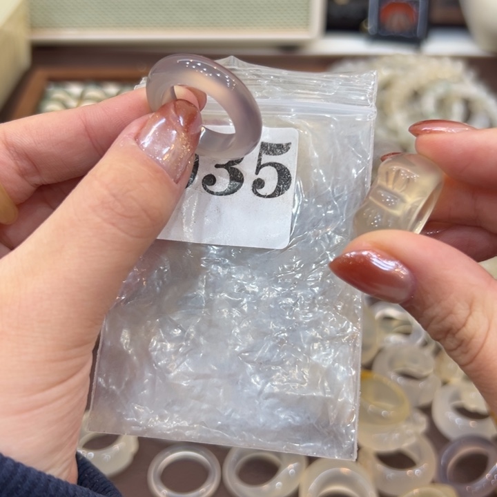 玛瑙/玉髓合金戒指35港17