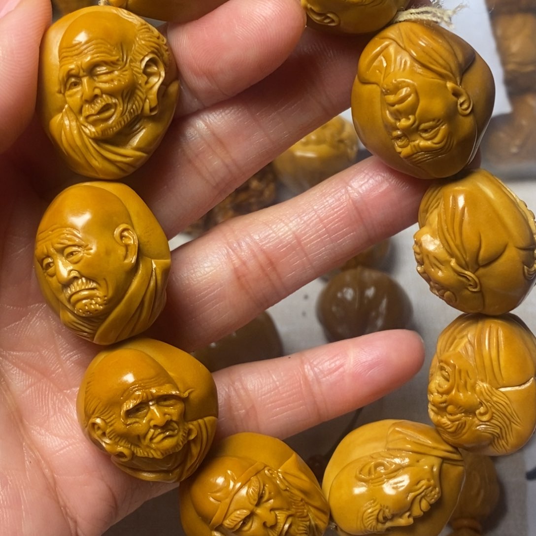 橄榄核手串/手链赤*精品浮雕罗汉