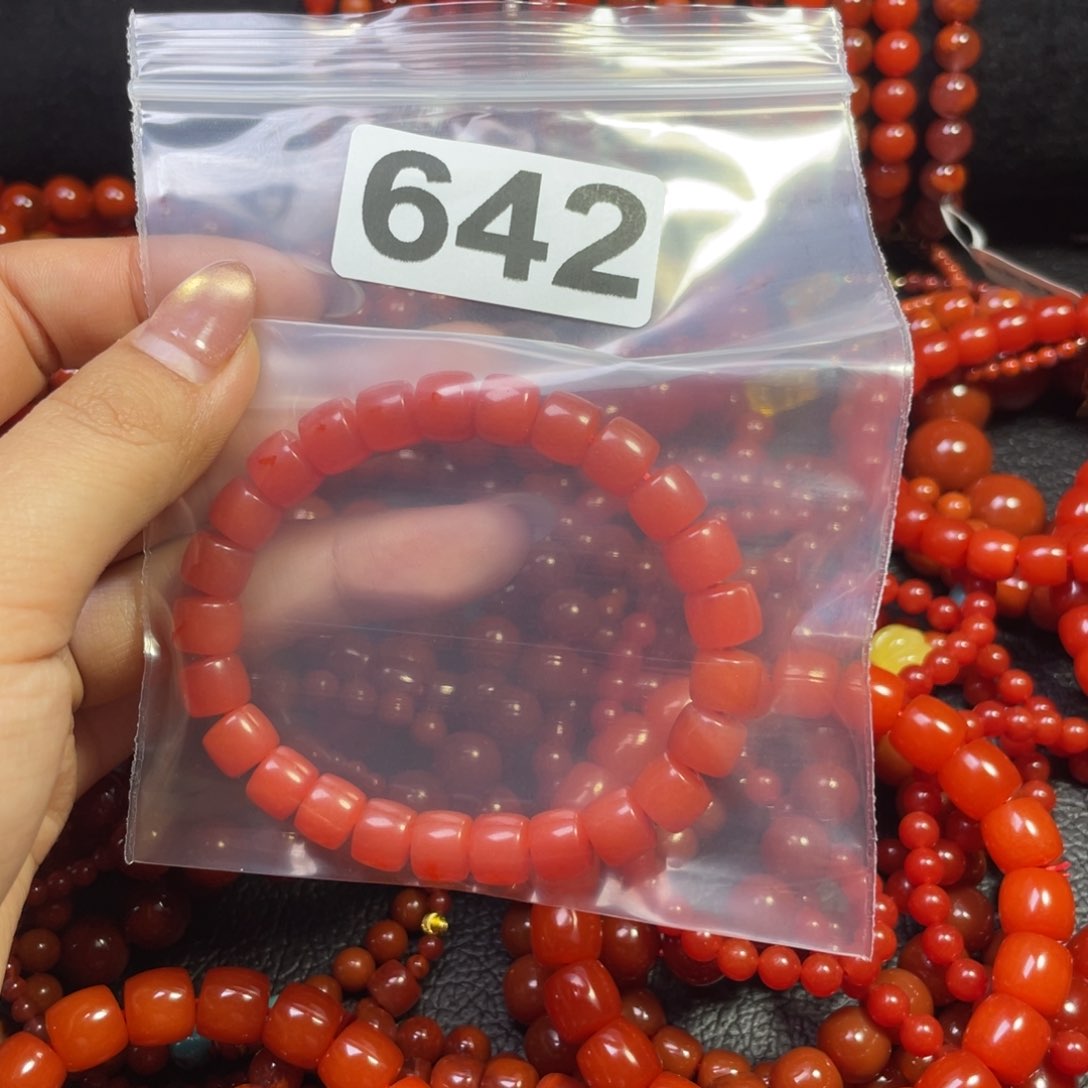 南红玛瑙手链未镶嵌橙***时