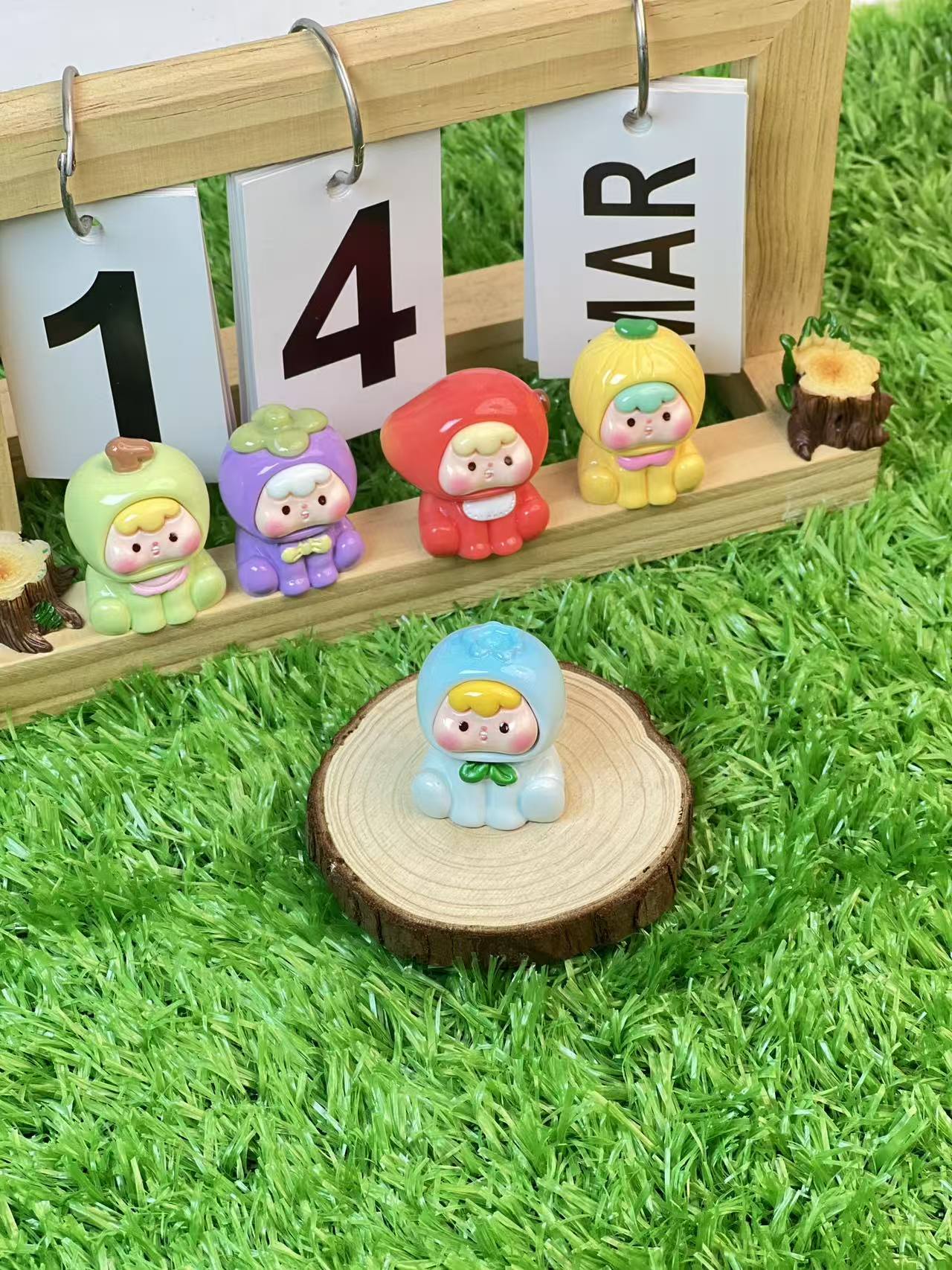 【对对碰】满天星水果崽崽diy萌玩桌面车载摆件