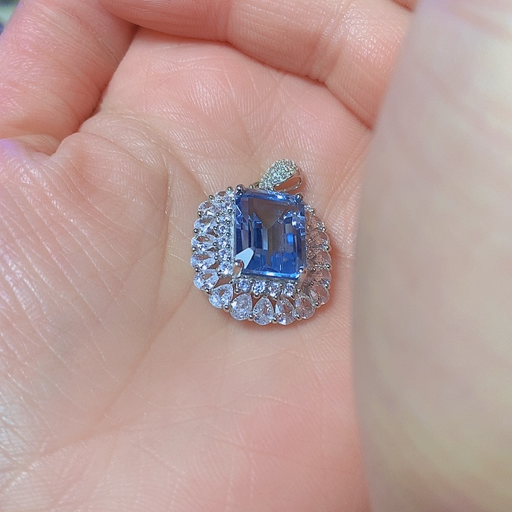 托帕石吊坠(不含链)银S925镶嵌丁***6