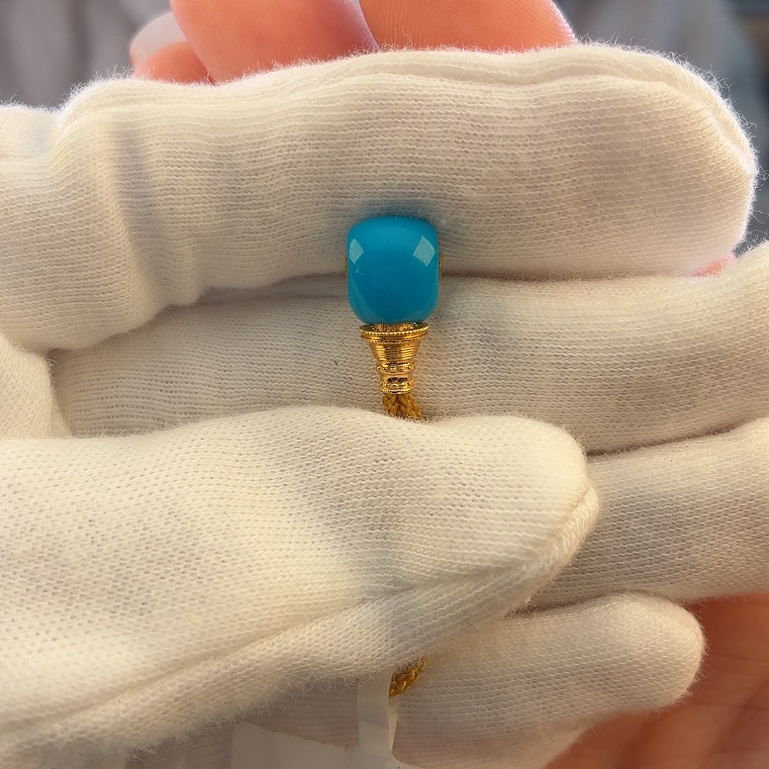 绿松石未镶嵌挂件7.8mm