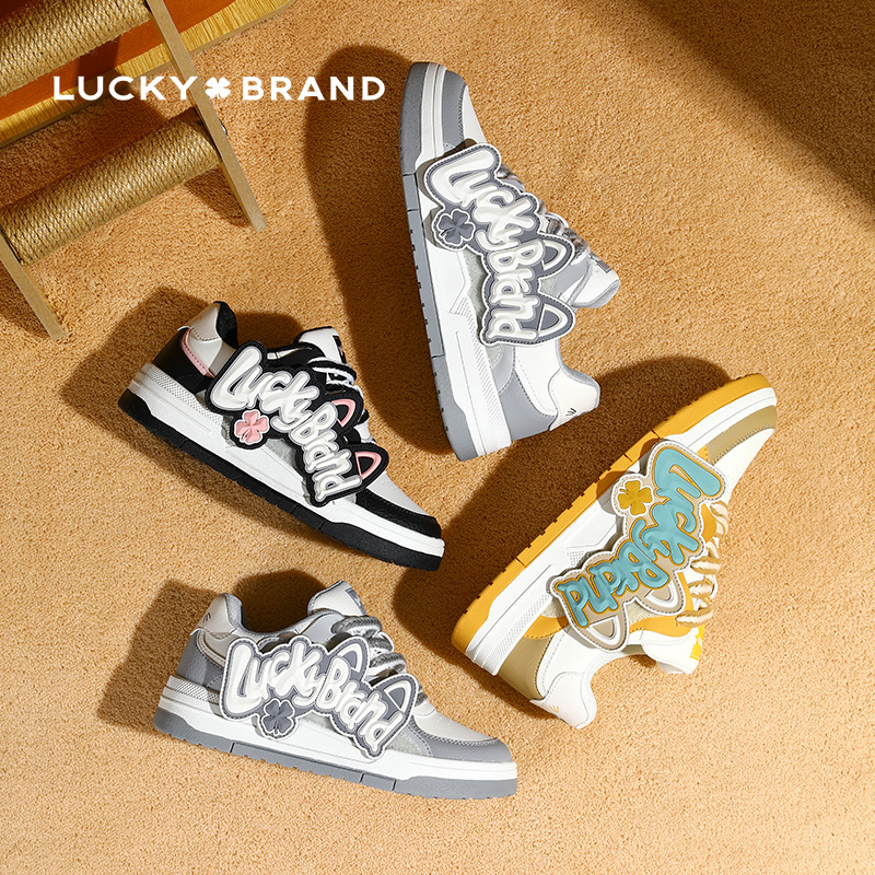 LUCKY BRAND四叶草 增高情侣板鞋百搭欧若精灵风机能潮鞋子欧若风