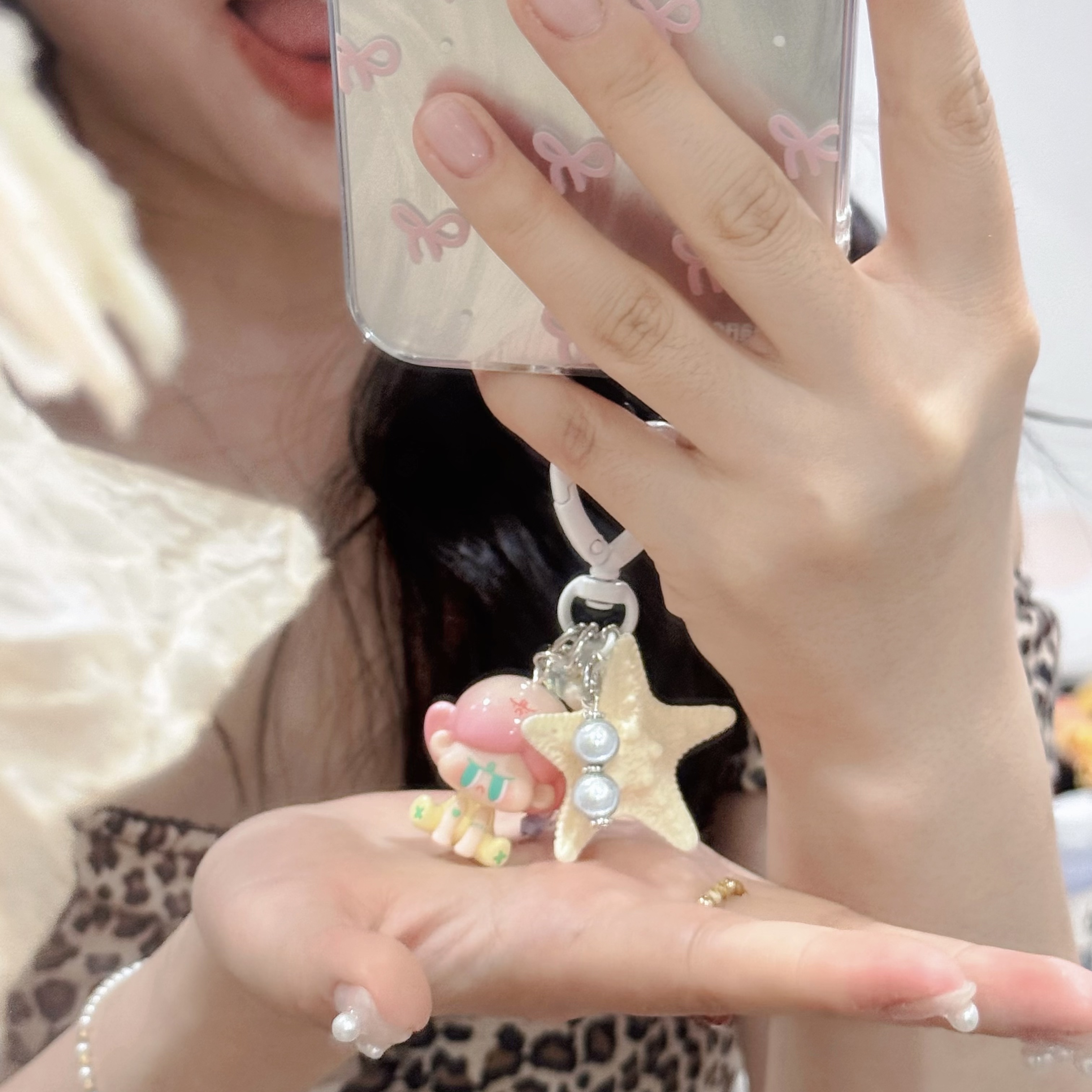 热款原创设计萌粒手机链钥匙扣miu系包挂改娃