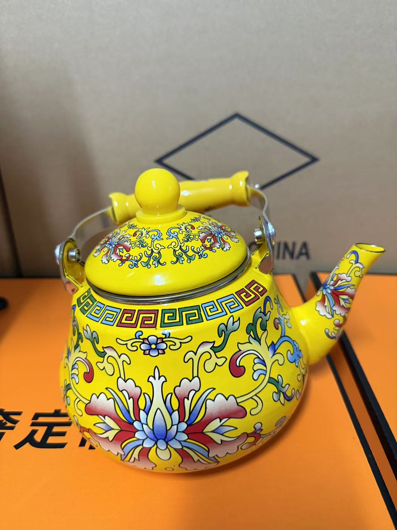 珐琅搪瓷茶壶烧水壶奶茶壶咖啡壶复古壶